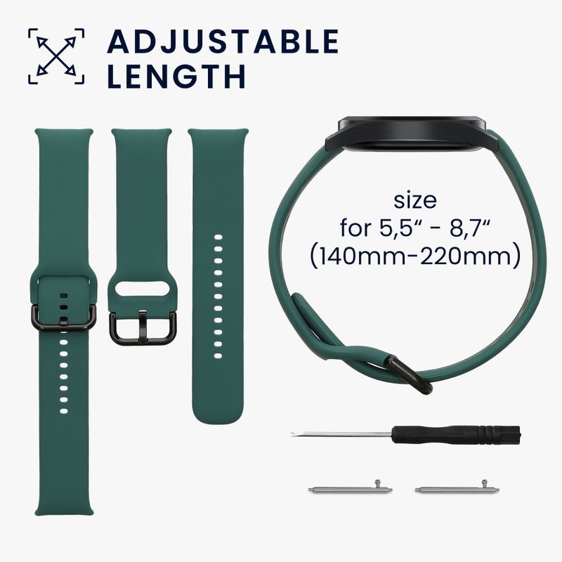Laptop, Telefoane si Tablete - Wearables si gadgeturi - Wearables - Accesorii wearables - Curea Kwmobile pentru Honor Watch 4, Verde inchis, Silicon, KWM0000253E002C - Infinity.ro