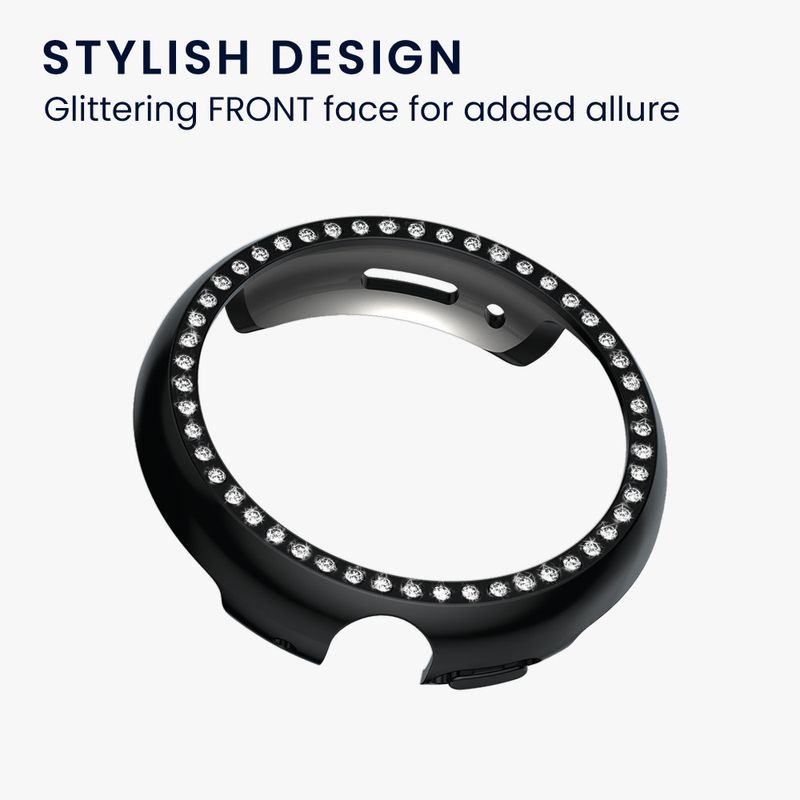 Laptop, Telefoane si Tablete - Wearables si gadgeturi - Wearables - Smartwatch-uri - Set 2 Huse Kwmobile pentru Google Pixel Watch, Transparent/Negru, Plastic, KWM000024ZK001C - Infinity.ro