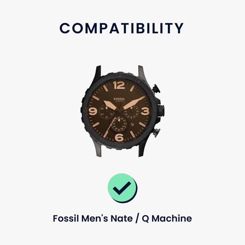 Laptop, Telefoane si Tablete - Wearables si gadgeturi - Wearables - Smartwatch-uri - Set 2 Curele Kwmobile pentru Fossil Q Machine, Negru/Gri, Silicon, KWM0000253O002C - Infinity.ro