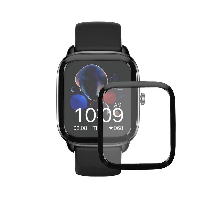 Laptop, Telefoane si Tablete - Wearables si gadgeturi - Wearables - Smartwatch-uri - Set 2 Folii de protectie Kwmobile pentru Amazfit GTS 4 Mini, Transparent/Negru, Polimer, KWM000024VF001C - Infinity.ro