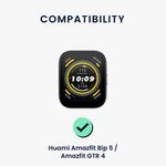 Laptop, Telefoane si Tablete - Wearables si gadgeturi - Wearables - Accesorii wearables - Set 2 Curele Kwmobile pentru Amazfit Bip 5/GTR 4, Negru/Portocaliu, Silicon, KWM000024YT005C - Infinity.ro