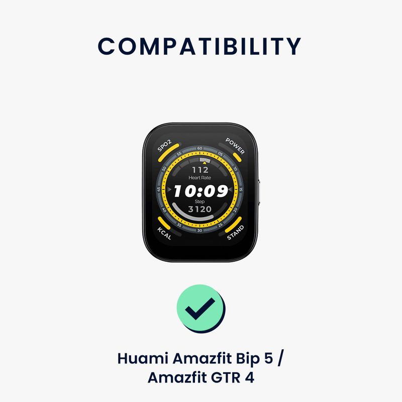 Laptop, Telefoane si Tablete - Wearables si gadgeturi - Wearables - Accesorii wearables - Set 2 Curele Kwmobile pentru Amazfit Bip 5/GTR 4, Negru/Portocaliu, Silicon, KWM000024YT005C - Infinity.ro