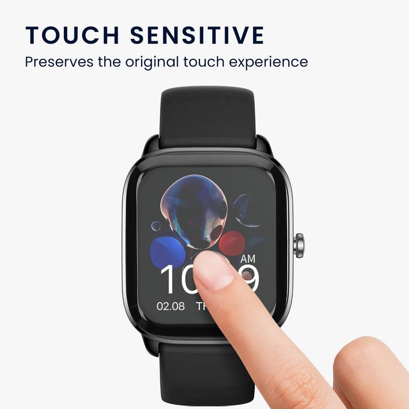 Laptop, Telefoane si Tablete - Wearables si gadgeturi - Wearables - Smartwatch-uri - Set 2 Folii de protectie Kwmobile pentru Amazfit GTS 4 Mini, Transparent/Negru, Polimer, KWM000024VF001C - Infinity.ro