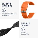 Laptop, Telefoane si Tablete - Wearables si gadgeturi - Wearables - Accesorii wearables - Set 2 Curele Kwmobile pentru Amazfit Bip 5/GTR 4, Negru/Portocaliu, Silicon, KWM000024YT005C - Infinity.ro