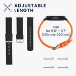 Laptop, Telefoane si Tablete - Wearables si gadgeturi - Wearables - Accesorii wearables - Set 2 Curele Kwmobile pentru Amazfit Bip 5/GTR 4, Negru/Portocaliu, Silicon, KWM000024YT005C - Infinity.ro