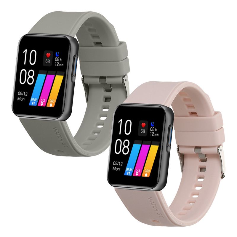 Laptop, Telefoane si Tablete - Wearables si gadgeturi - Wearables - Smartwatch-uri - Set 2 Curele Kwmobile pentru GRV SmartWatch, Roz/Gri, Silicon, KWM000024SY002C - Infinity.ro