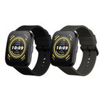 Laptop, Telefoane si Tablete - Wearables si gadgeturi - Wearables - Accesorii wearables - Set 2 Curele Kwmobile pentru Amazfit Bip 5/GTR 4, Negru/Gri, Silicon, KWM000024YT002C - Infinity.ro