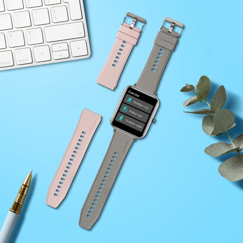 Laptop, Telefoane si Tablete - Wearables si gadgeturi - Wearables - Smartwatch-uri - Set 2 Curele Kwmobile pentru GRV SmartWatch, Roz/Gri, Silicon, KWM000024SY002C - Infinity.ro