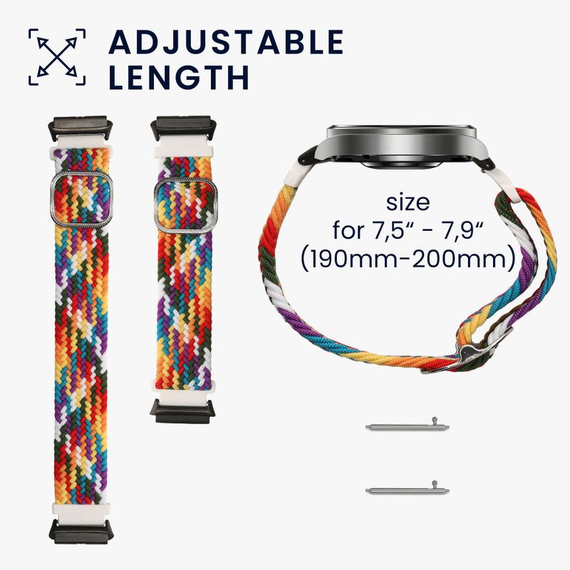 Laptop, Telefoane si Tablete - Wearables si gadgeturi - Wearables - Smartwatch-uri - Curea Kwmobile pentru Xiaomi Redmi Watch 3 Active, Multicolor, Nylon, KWM000025FI002C - Infinity.ro