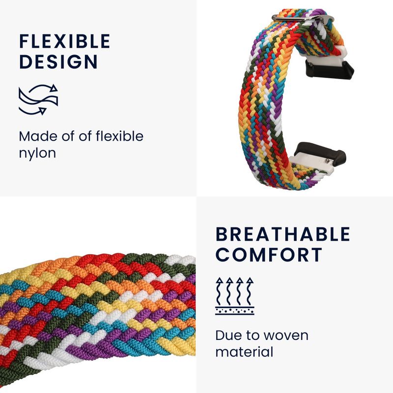 Laptop, Telefoane si Tablete - Wearables si gadgeturi - Wearables - Smartwatch-uri - Curea Kwmobile pentru Xiaomi Redmi Watch 3 Active, Multicolor, Nylon, KWM000025FI002C - Infinity.ro