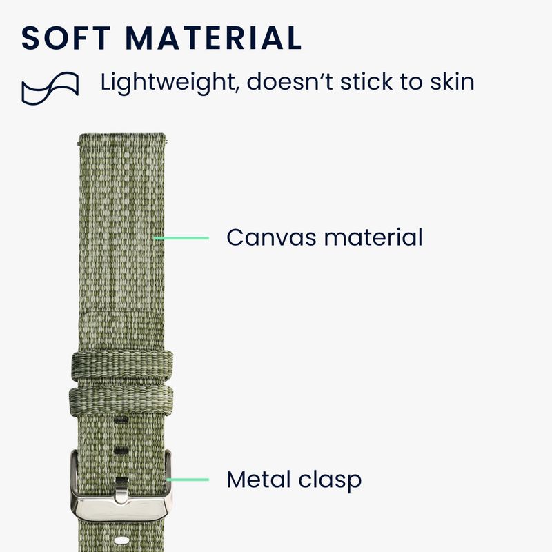 Laptop, Telefoane si Tablete - Wearables si gadgeturi - Wearables - Smartwatch-uri - Curea Kwmobile pentru Samsung Galaxy Watch 5/Galaxy Watch 5 Pro/Galaxy Watch 4, Verde, Textil, KWM000024YM002C - Infinity.ro