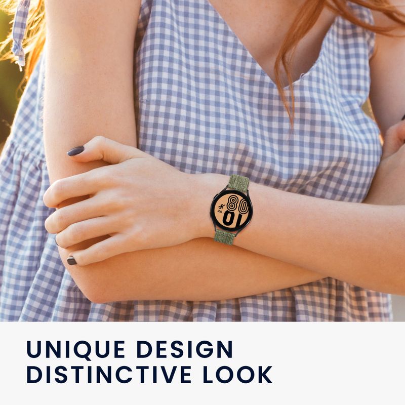 Laptop, Telefoane si Tablete - Wearables si gadgeturi - Wearables - Smartwatch-uri - Curea Kwmobile pentru Samsung Galaxy Watch 5/Galaxy Watch 5 Pro/Galaxy Watch 4, Verde, Textil, KWM000024YM002C - Infinity.ro