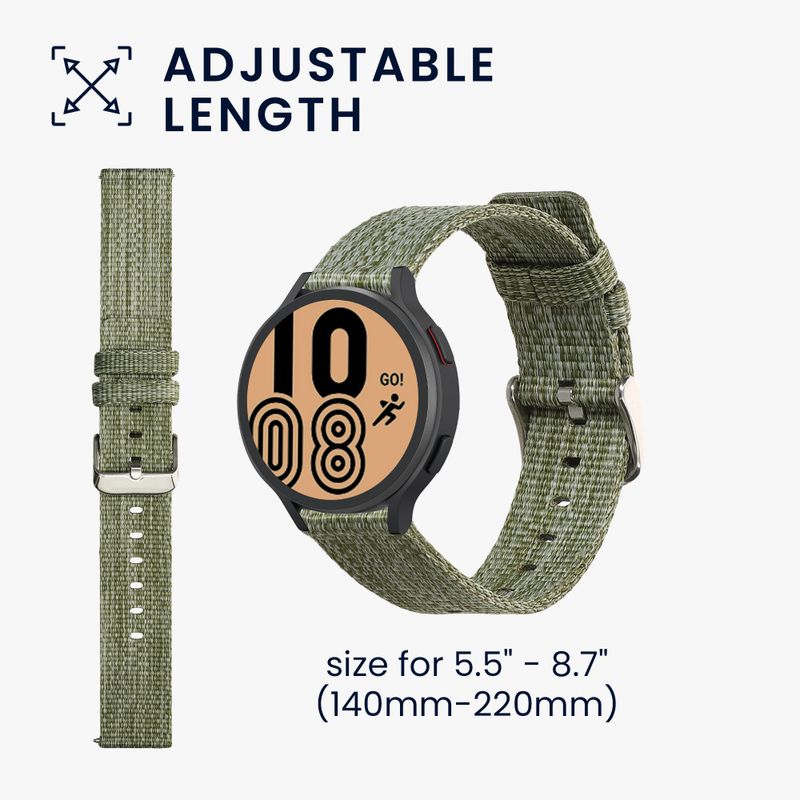 Laptop, Telefoane si Tablete - Wearables si gadgeturi - Wearables - Smartwatch-uri - Curea Kwmobile pentru Samsung Galaxy Watch 5/Galaxy Watch 5 Pro/Galaxy Watch 4, Verde, Textil, KWM000024YM002C - Infinity.ro