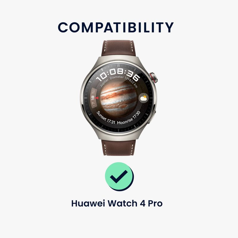 Laptop, Telefoane si Tablete - Wearables si gadgeturi - Wearables - Smartwatch-uri - Set 2 Folii de protectie Kwmobile pentru Huawei Watch 4 Pro, Transparent/Negru, Polimer, KWM000024VZ001C - Infinity.ro