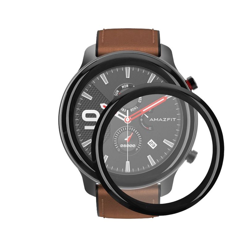 Laptop, Telefoane si Tablete - Wearables si gadgeturi - Wearables - Smartwatch-uri - Set 2 Folii de protectie Kwmobile pentru Amazfit GTR Mini, Transparent/Negru, Polimer, KWM000024VE001C - Infinity.ro