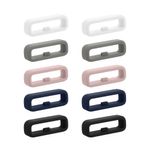 Laptop, Telefoane si Tablete - Wearables si gadgeturi - Wearables - Accesorii wearables - Set 10 Bucle suport pentru curea de 18 mm, Multicolor, Silicon, KWM000024YH001C - Infinity.ro