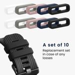 Laptop, Telefoane si Tablete - Wearables si gadgeturi - Wearables - Accesorii wearables - Set 10 Bucle suport pentru curea de 18 mm, Multicolor, Silicon, KWM000024YH001C - Infinity.ro