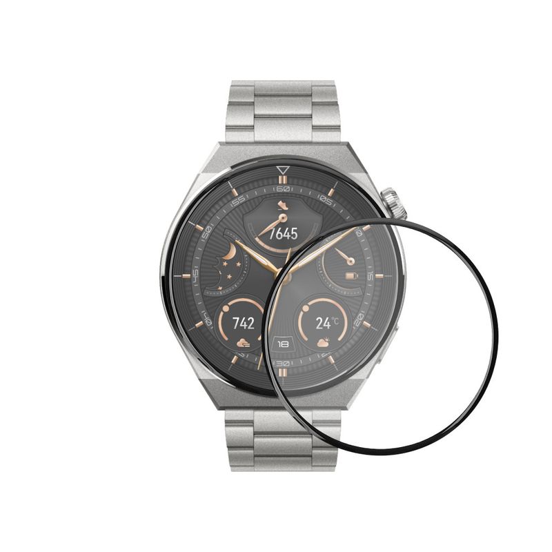 Laptop, Telefoane si Tablete - Wearables si gadgeturi - Wearables - Smartwatch-uri - Set 2 Folii de protectie Kwmobile pentru Huawei Watch GT 3 Pro (43mm), Transparent/Negru, Polimer, KWM000024VV001C - Infinity.ro