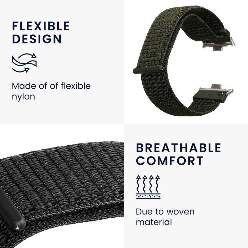 Laptop, Telefoane si Tablete - Wearables si gadgeturi - Wearables - Accesorii wearables - Set 2 Curele Kwmobile pentru Xiaomi Redmi Watch 4 / Band 8 Pro, Negru/Verde inchis, Nylon, KWM000025BE002C - Infinity.ro