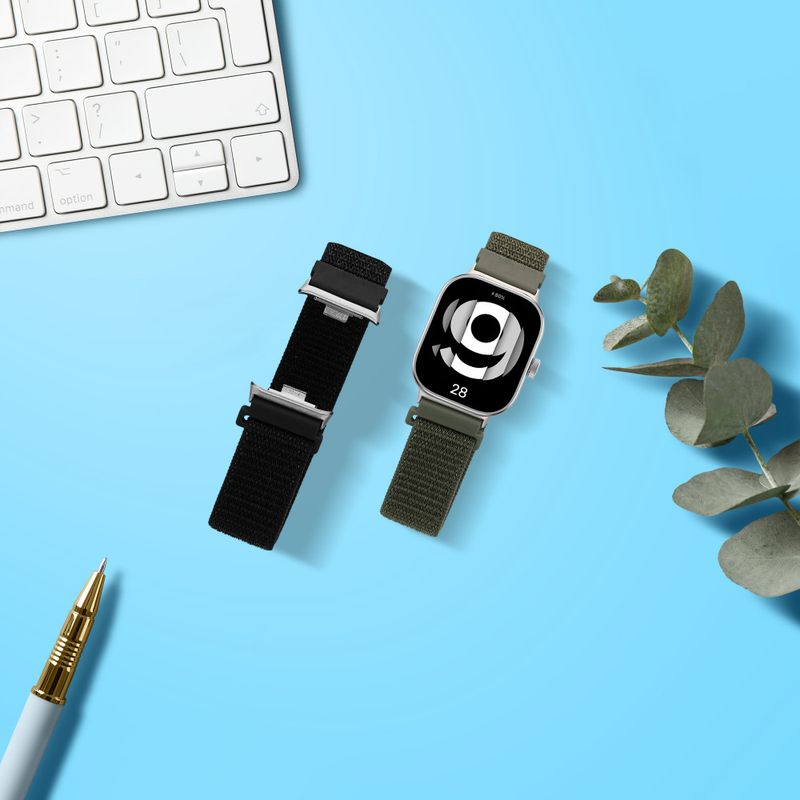 Laptop, Telefoane si Tablete - Wearables si gadgeturi - Wearables - Accesorii wearables - Set 2 Curele Kwmobile pentru Xiaomi Redmi Watch 4 / Band 8 Pro, Negru/Verde inchis, Nylon, KWM000025BE002C - Infinity.ro