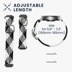 Laptop, Telefoane si Tablete - Wearables si gadgeturi - Wearables - Smartwatch-uri - Curea Kwmobile pentru Garmin Vivomove 3S/Vivoactive 4S, Negru/Alb, Nylon, KWM0000250F001C - Infinity.ro