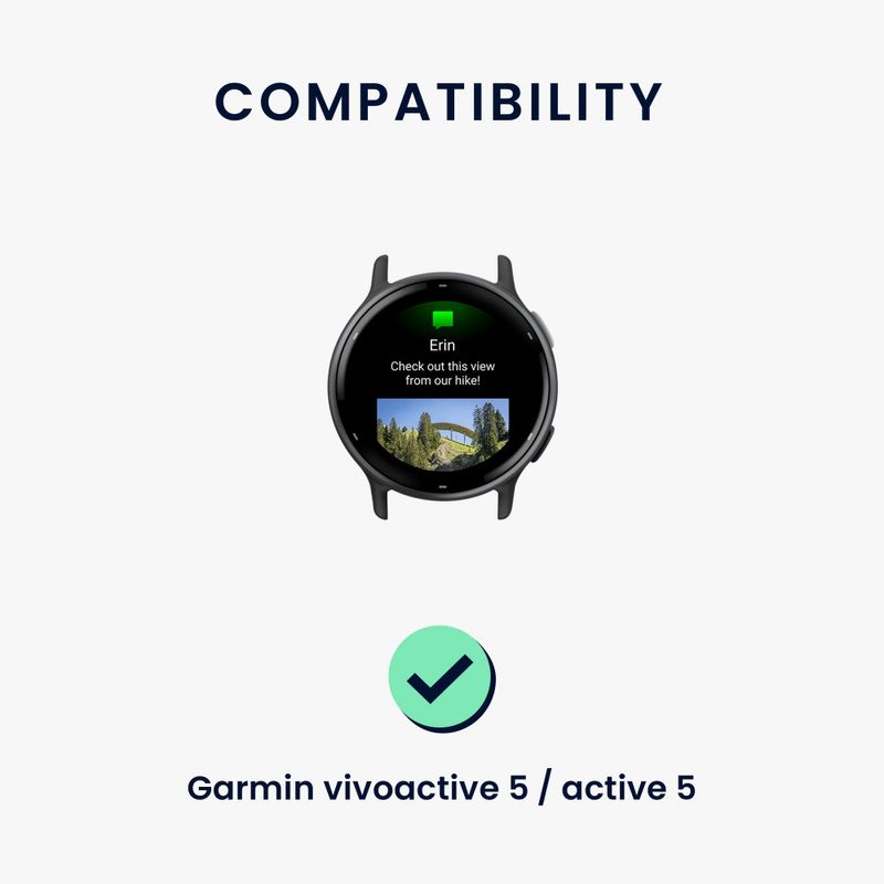 Laptop, Telefoane si Tablete - Wearables si gadgeturi - Wearables - Accesorii wearables - Set 2 Curele Kwmobile pentru Garmin vivoactive 5/Active 5, Negru/Albastru inchis, Silicon, KWM0000254E001C - Infinity.ro
