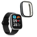 Laptop, Telefoane si Tablete - Wearables si gadgeturi - Wearables - Accesorii wearables - Set 2 Huse Kwmobile pentru Xiaomi Redmi Watch 3 Active, Transparent/Negru, Silicon, KWM000024YF003C - Infinity.ro