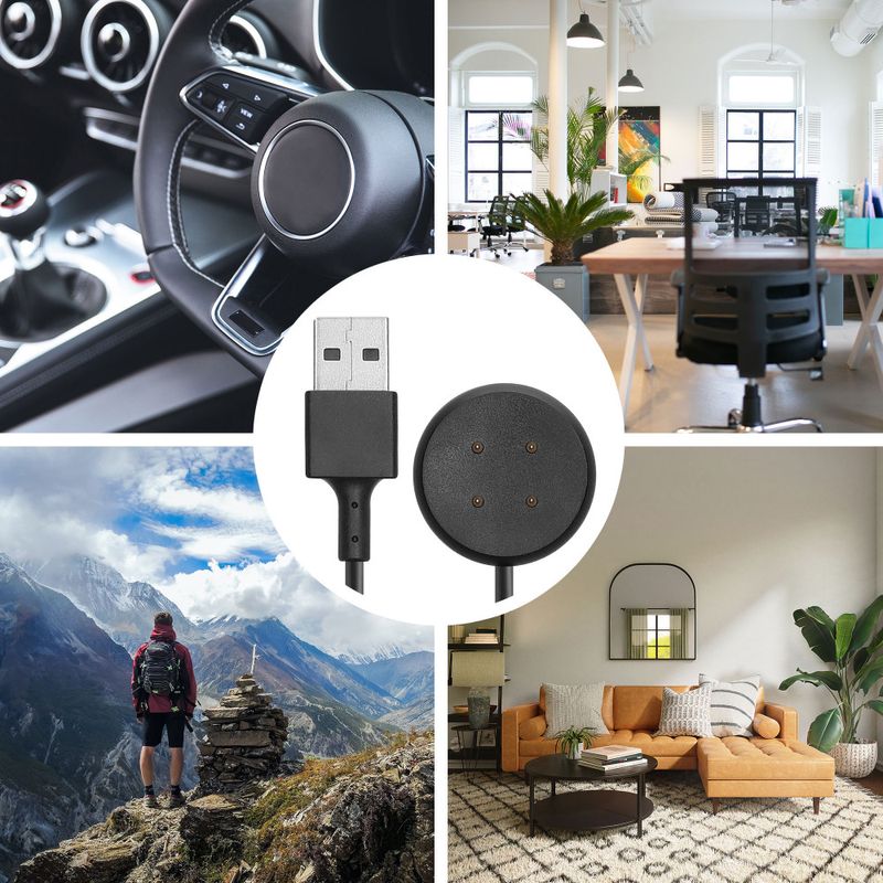 Laptop, Telefoane si Tablete - Wearables si gadgeturi - Wearables - Smartwatch-uri - Cablu de incarcare USB Kwmobile pentru Google Pixel Watch 2, Negru, Plastic, KWM0000255M001C - Infinity.ro