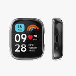 Laptop, Telefoane si Tablete - Wearables si gadgeturi - Wearables - Accesorii wearables - Set 2 Huse Kwmobile pentru Xiaomi Redmi Watch 3 Active, Transparent/Negru, Silicon, KWM000024YF003C - Infinity.ro