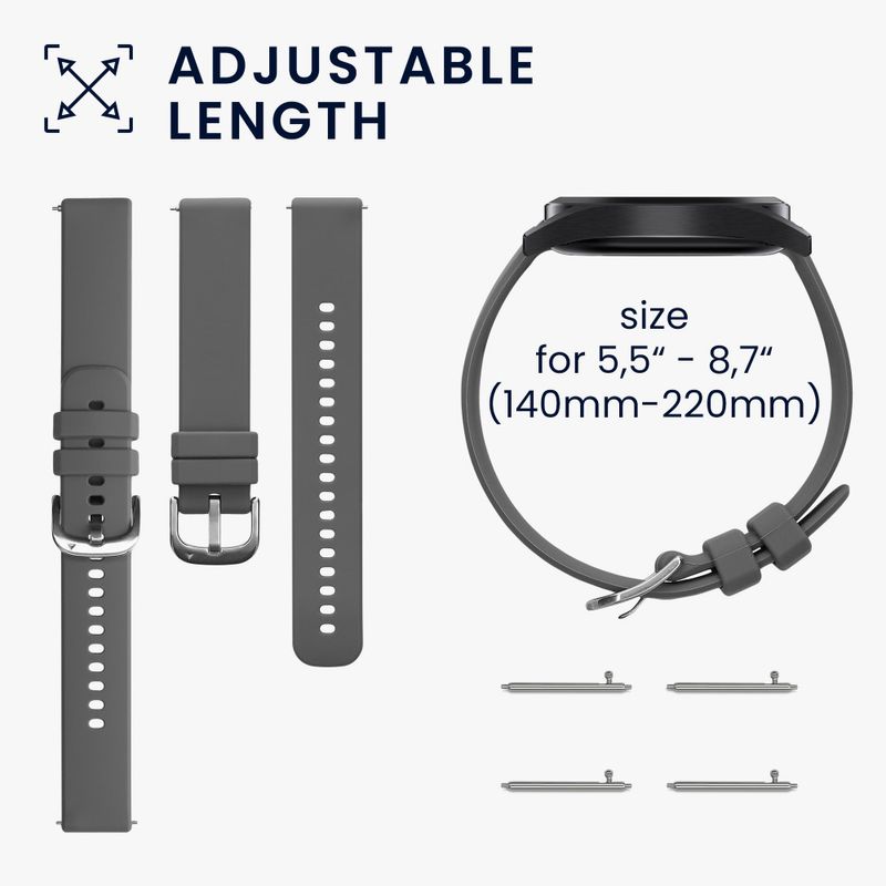 Laptop, Telefoane si Tablete - Wearables si gadgeturi - Wearables - Accesorii wearables - Set 2 Curele Kwmobile pentru Huawei Watch GT 4 (41mm), Gri/Roz, Silicon, KWM0000254B002C - Infinity.ro