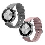 Laptop, Telefoane si Tablete - Wearables si gadgeturi - Wearables - Accesorii wearables - Set 2 Curele Kwmobile pentru Huawei Watch GT 4 (41mm), Gri/Roz, Silicon, KWM0000254B002C - Infinity.ro