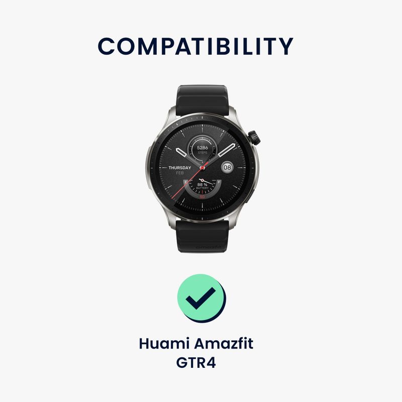 Laptop, Telefoane si Tablete - Wearables si gadgeturi - Wearables - Smartwatch-uri - Set 2 Folii de protectie Kwmobile pentru Amazfit GTR 4, Transparent/Negru, Polimer, KWM000024VN001C - Infinity.ro