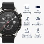 Laptop, Telefoane si Tablete - Wearables si gadgeturi - Wearables - Smartwatch-uri - Set 2 Folii de protectie Kwmobile pentru Amazfit GTR 4, Transparent/Negru, Polimer, KWM000024VN001C - Infinity.ro
