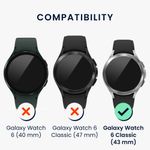 Laptop, Telefoane si Tablete - Wearables si gadgeturi - Wearables - Smartwatch-uri - Rama cadran Kwmobile pentru Samsung Galaxy Watch 6 Classic, Negru/Argintiu, Aluminiu, KWM000024TK001C - Infinity.ro