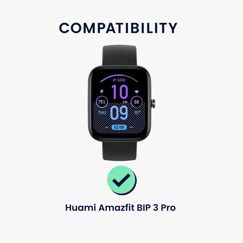 Laptop, Telefoane si Tablete - Wearables si gadgeturi - Wearables - Accesorii wearables - Set 2 Folii de protectie Kwmobile pentru Amazfit Bip 3 Pro, Transparent/Negru, Polimer, KWM000024VI001C - Infinity.ro
