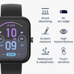 Laptop, Telefoane si Tablete - Wearables si gadgeturi - Wearables - Accesorii wearables - Set 2 Folii de protectie Kwmobile pentru Amazfit Bip 3 Pro, Transparent/Negru, Polimer, KWM000024VI001C - Infinity.ro