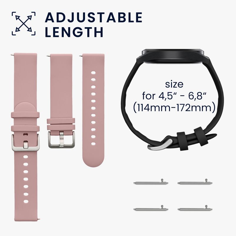 Laptop, Telefoane si Tablete - Wearables si gadgeturi - Wearables - Accesorii wearables - Set 2 Curele Kwmobile marime S pentru Xplora X6 Play, Negru/Roz, Silicon, KWM000024UB005C - Infinity.ro