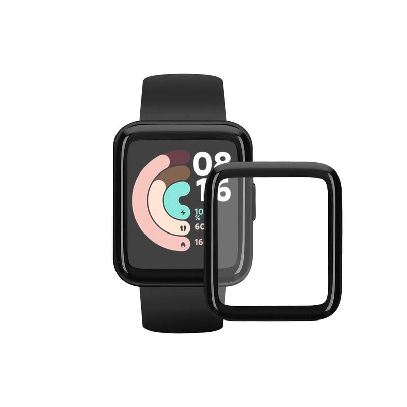 Laptop, Telefoane si Tablete - Wearables si gadgeturi - Wearables - Smartwatch-uri - Set 2 Folii de protectie Kwmobile pentru Xiaomi Redmi Watch 2 Lite, Transparent/Negru, Polimer, KWM000024WS001C - Infinity.ro