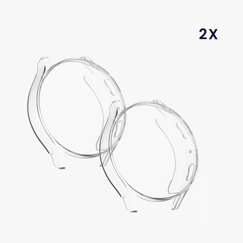 Laptop, Telefoane si Tablete - Wearables si gadgeturi - Wearables - Smartwatch-uri - Set 2 Huse Kwmobile pentru Samsung Galaxy Watch 6, Transparent, Silicon, KWM000024TH001C - Infinity.ro