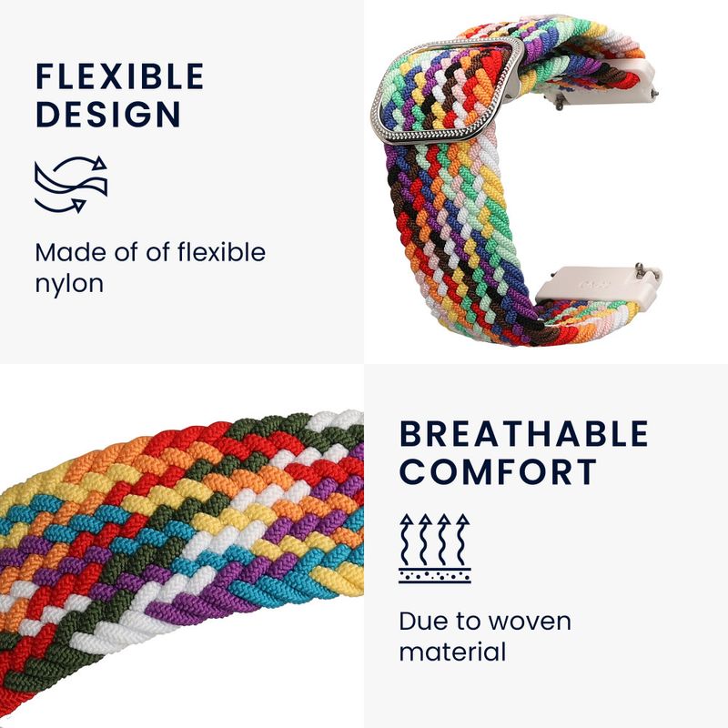 Laptop, Telefoane si Tablete - Wearables si gadgeturi - Wearables - Smartwatch-uri - Curea Kwmobile pentru Xiaomi Mi Watch/Mi Watch Color Sport, Multicolor, Nylon, KWM000025FH002C - Infinity.ro