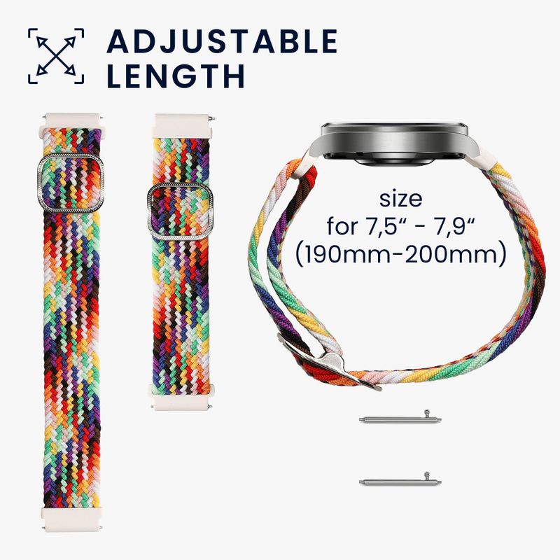 Laptop, Telefoane si Tablete - Wearables si gadgeturi - Wearables - Smartwatch-uri - Curea Kwmobile pentru Xiaomi Mi Watch/Mi Watch Color Sport, Multicolor, Nylon, KWM000025FH002C - Infinity.ro