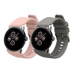 Laptop, Telefoane si Tablete - Wearables si gadgeturi - Wearables - Smartwatch-uri - Set 2 Curele Kwmobile pentru Google Pixel Watch 2/Pixel Watch, Multicolor/Roz, Silicon, KWM0000254I002C - Infinity.ro