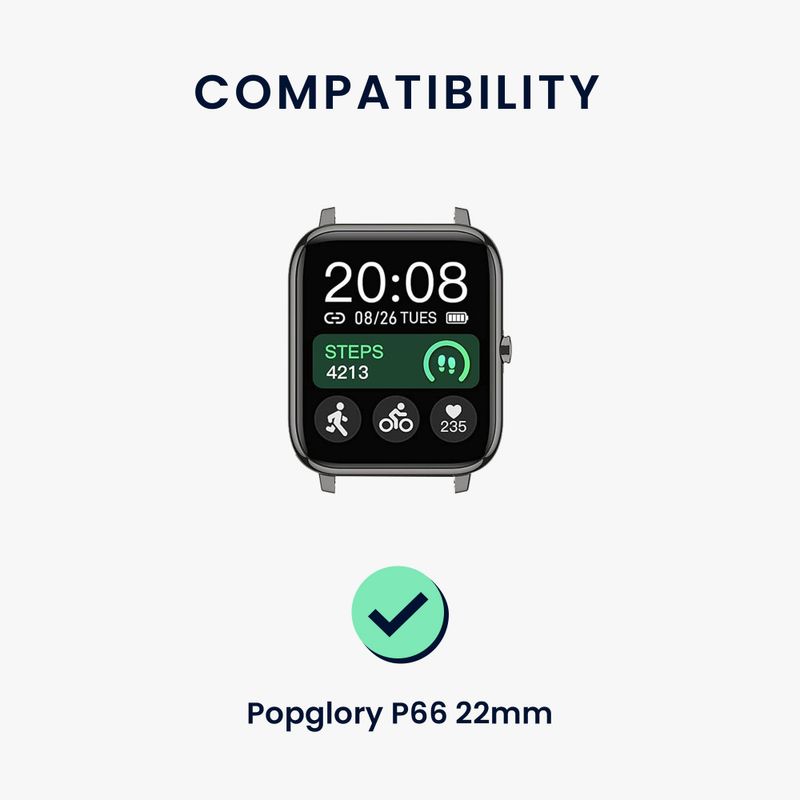 Laptop, Telefoane si Tablete - Wearables si gadgeturi - Wearables - Accesorii wearables - Set 2 Curele Kwmobile pentru Popglory P66, Multicolor/Mov, Silicon, KWM000024SZ002C - Infinity.ro