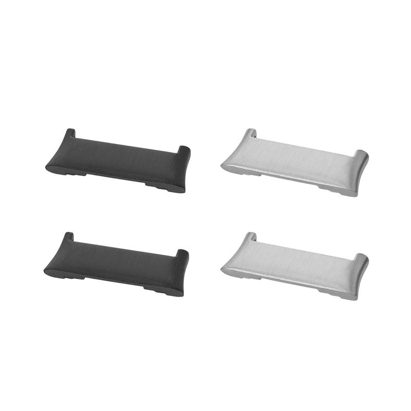 Laptop, Telefoane si Tablete - Wearables si gadgeturi - Wearables - Smartwatch-uri - Set 4 Adaptori prindere curea de 18 mm Kwmobile pentru OPPO Watch Free, Argintiu/Negru, Otel, KWM0000255H001C - Infinity.ro