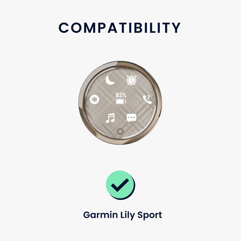 Laptop, Telefoane si Tablete - Wearables si gadgeturi - Wearables - Accesorii wearables - Set 2 Curele Kwmobile pentru Garmin Lily Sport, Negru/Bej, Silicon, KWM000018RG005C - Infinity.ro