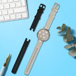 Laptop, Telefoane si Tablete - Wearables si gadgeturi - Wearables - Accesorii wearables - Set 2 Curele Kwmobile pentru Garmin Lily Sport, Negru/Bej, Silicon, KWM000018RG005C - Infinity.ro