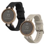 Laptop, Telefoane si Tablete - Wearables si gadgeturi - Wearables - Accesorii wearables - Set 2 Curele Kwmobile pentru Garmin Lily Sport, Negru/Bej, Silicon, KWM000018RG005C - Infinity.ro