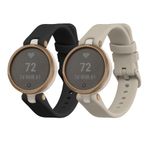Laptop, Telefoane si Tablete - Wearables si gadgeturi - Wearables - Accesorii wearables - Set 2 Curele Kwmobile pentru Garmin Lily Sport, Negru/Bej, Silicon, KWM000018RG005C - Infinity.ro