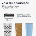 Laptop, Telefoane si Tablete - Wearables si gadgeturi - Wearables - Smartwatch-uri - Set 4 Adaptori prindere curea de 20 mm Kwmobile pentru Xiaomi Redmi Watch 3 Active, Argintiu/Negru, KWM0000253F001C - Infinity.ro