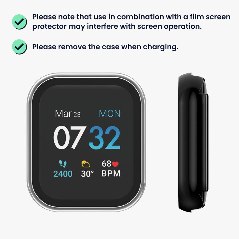 Laptop, Telefoane si Tablete - Wearables si gadgeturi - Wearables - Smartwatch-uri - Set 2 Huse Kwmobile cu sticla securizata pentru iTouch Air 3, Transparent/Negru, Plastic, KWM0000255Q001C - Infinity.ro